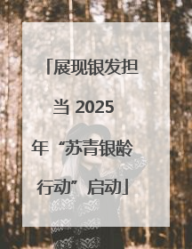 展现银发担当 2025年“苏青银龄行动”启动