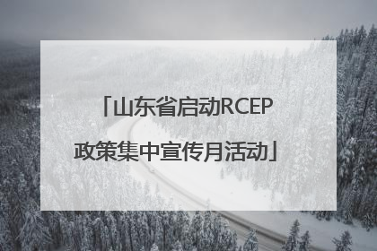 山东省启动RCEP政策集中宣传月活动