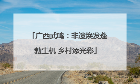 广西武鸣：非遗焕发蓬勃生机 乡村添光彩