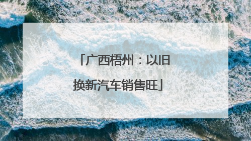 广西梧州：以旧换新汽车销售旺
