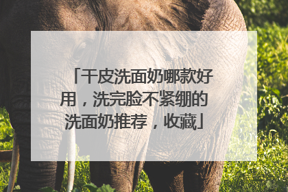 干皮洗面奶哪款好用，洗完脸不紧绷的洗面奶推荐，收藏