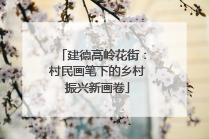 建德高岭花街：村民画笔下的乡村振兴新画卷