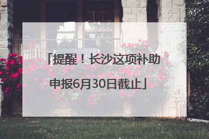 提醒！长沙这项补助申报6月30日截止