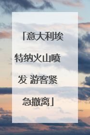 意大利埃特纳火山喷发 游客紧急撤离