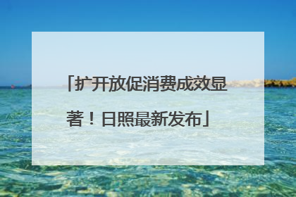 扩开放促消费成效显著！日照最新发布