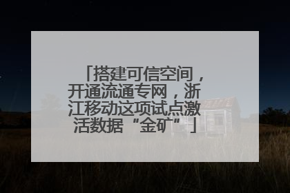 搭建可信空间，开通流通专网，浙江移动这项试点激活数据“金矿”