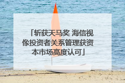 斩获天马奖 海信视像投资者关系管理获资本市场高度认可