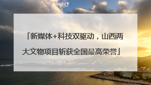 新媒体+科技双驱动，山西两大文物项目斩获全国最高荣誉
