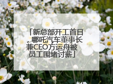 新总部开工首日，哪吒汽车董事长兼CEO方运舟被员工围堵讨薪