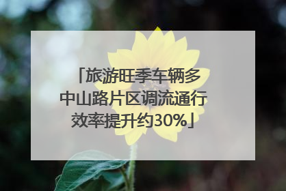 旅游旺季车辆多 中山路片区调流通行效率提升约30%