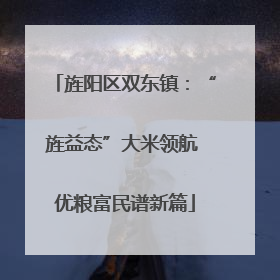 旌阳区双东镇：“旌益态”大米领航 优粮富民谱新篇