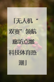 无人机“双赛”领航 廊坊点燃科技体育热潮