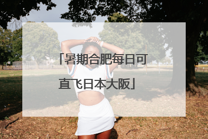 暑期合肥每日可直飞日本大阪