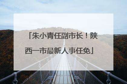 朱小青任副市长！陕西一市最新人事任免