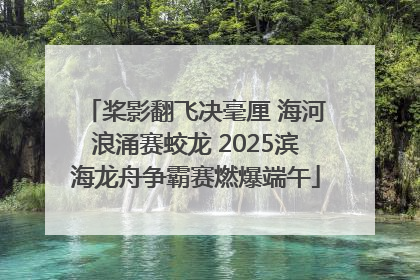 桨影翻飞决毫厘 海河浪涌赛蛟龙 2025滨海龙舟争霸赛燃爆端午