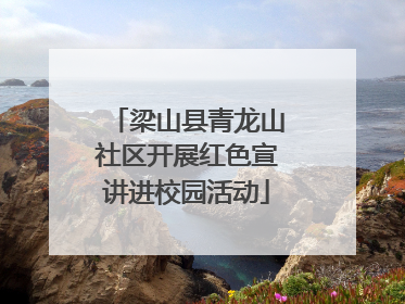 梁山县青龙山社区开展红色宣讲进校园活动