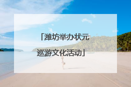 潍坊举办状元巡游文化活动