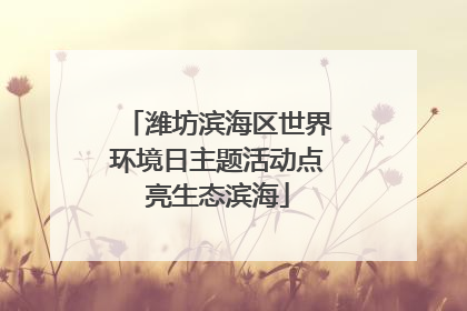 潍坊滨海区世界环境日主题活动点亮生态滨海