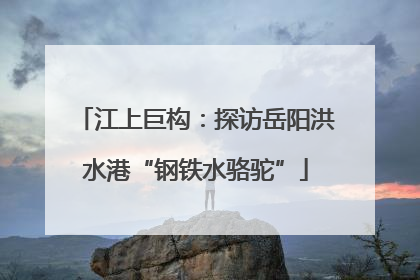 江上巨构：探访岳阳洪水港“钢铁水骆驼”