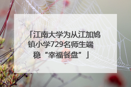江南大学为从江加鸠镇小学729名师生端稳“幸福餐盘”