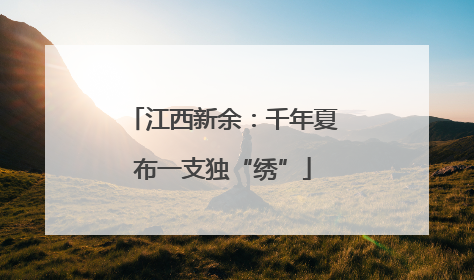 江西新余：千年夏布一支独“绣”