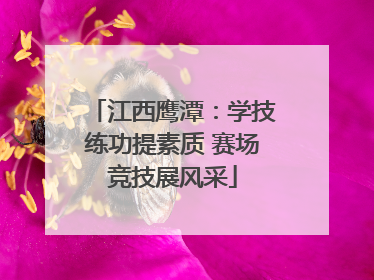 江西鹰潭：学技练功提素质 赛场竞技展风采