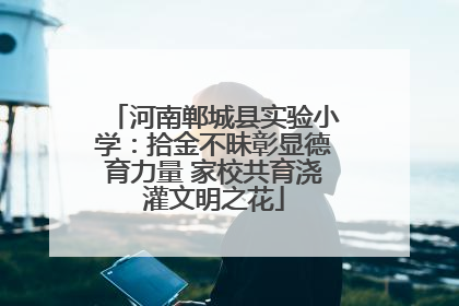 河南郸城县实验小学：拾金不昧彰显德育力量 家校共育浇灌文明之花