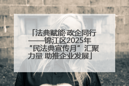 法典赋能·政企同行——锦江区2025年“民法典宣传月”汇聚力量 助推企业发展