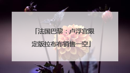 法国巴黎：卢浮宫限定版拉布布销售一空