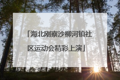 海北刚察沙柳河镇社区运动会精彩上演