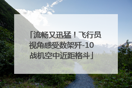 流畅又迅猛！飞行员视角感受数架歼-10战机空中近距格斗