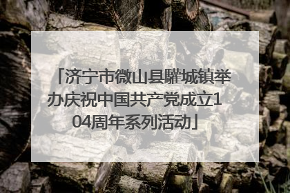 济宁市微山县驩城镇举办庆祝中国共产党成立104周年系列活动