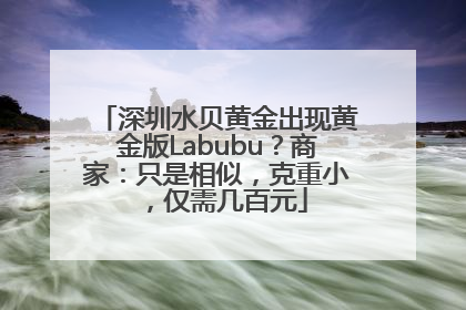深圳水贝黄金出现黄金版Labubu？商家：只是相似，克重小，仅需几百元