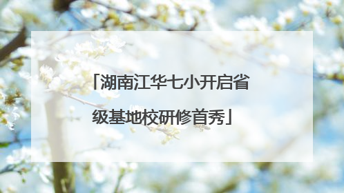湖南江华七小开启省级基地校研修首秀