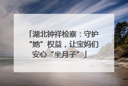 湖北钟祥检察：守护“她”权益，让宝妈们安心“坐月子”
