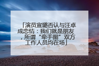 演员宣璐否认与汪卓成恋情：我们就是朋友，所谓“牵手图”双方工作人员均在场