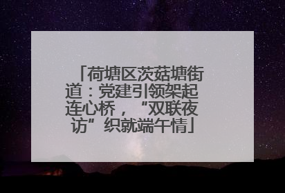 荷塘区茨菇塘街道：党建引领架起连心桥，“双联夜访”织就端午情