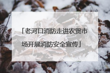 老河口消防走进农贸市场开展消防安全宣传