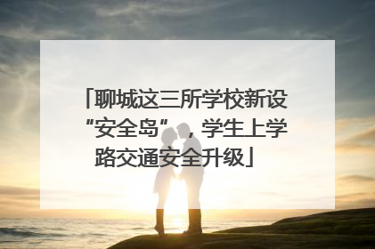 聊城这三所学校新设“安全岛”，学生上学路交通安全升级