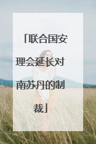 联合国安理会延长对南苏丹的制裁