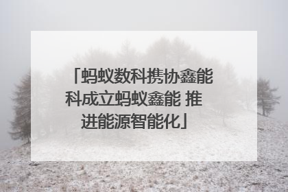 蚂蚁数科携协鑫能科成立蚂蚁鑫能 推进能源智能化