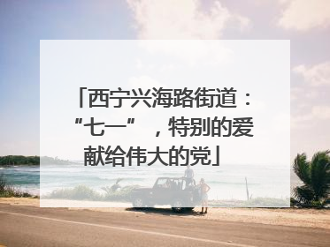 西宁兴海路街道：“七一”，特别的爱献给伟大的党