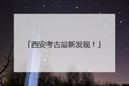 西安考古最新发现！
