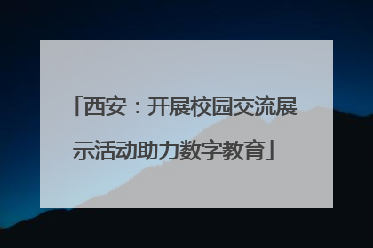 西安：开展校园交流展示活动助力数字教育