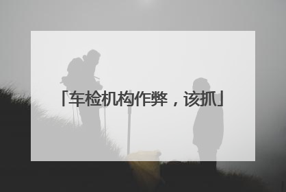 车检机构作弊，该抓