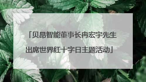 贝昂智能董事长冉宏宇先生出席世界红十字日主题活动