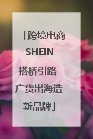跨境电商SHEIN搭桥引路 广货出海造新品牌