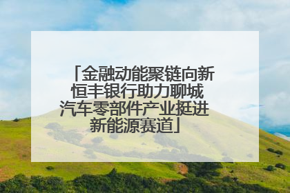 金融动能聚链向新 恒丰银行助力聊城汽车零部件产业挺进新能源赛道