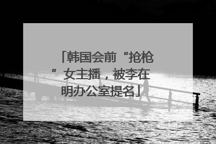 韩国会前“抢枪”女主播，被李在明办公室提名