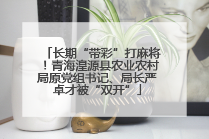 长期“带彩”打麻将！青海湟源县农业农村局原党组书记、局长严卓才被“双开”